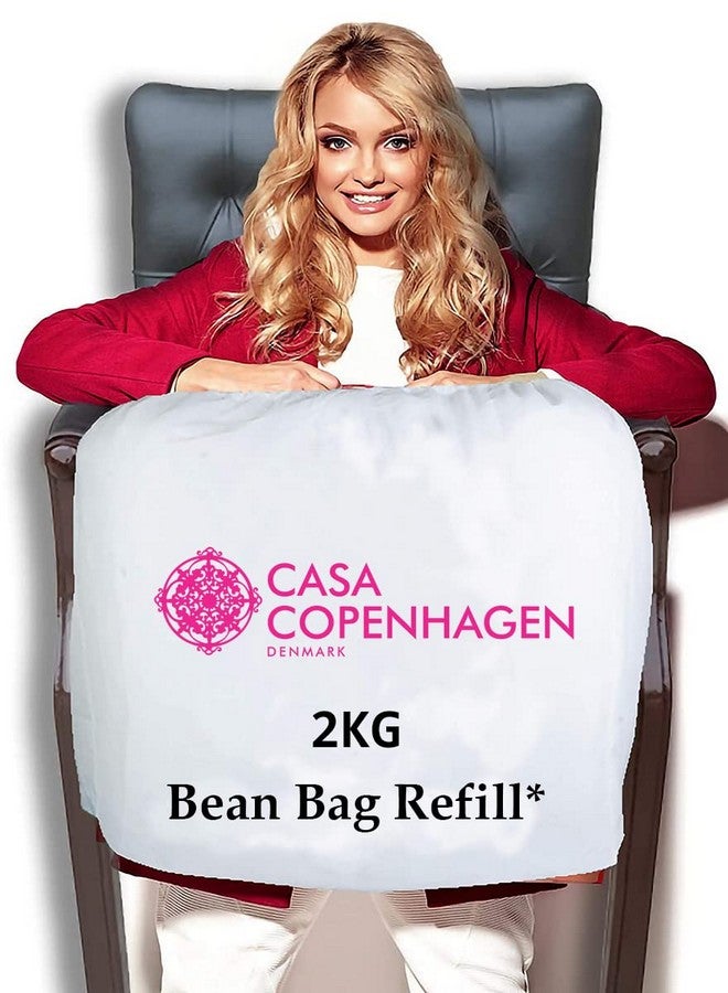 CASA COPENHAGEN Casa Copenhagen Premium Virgin Grade Thermocol Balls Refill for Pillows, Sofa, Bean Bags, Soft Toys & Beans for Bean Bag Refill 2 Kg (White)  - Image 1