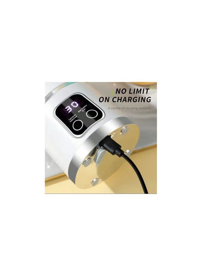 MOXOM HS-860 Portable Blender, Personal Blender, Fruit Blender, Leak Proof Juicer, safety approved, dual functional, charging display with rechargeable battery [1300mah], Ice Crusher with Stainless Steel Blades, home and outdoor. - Image 3