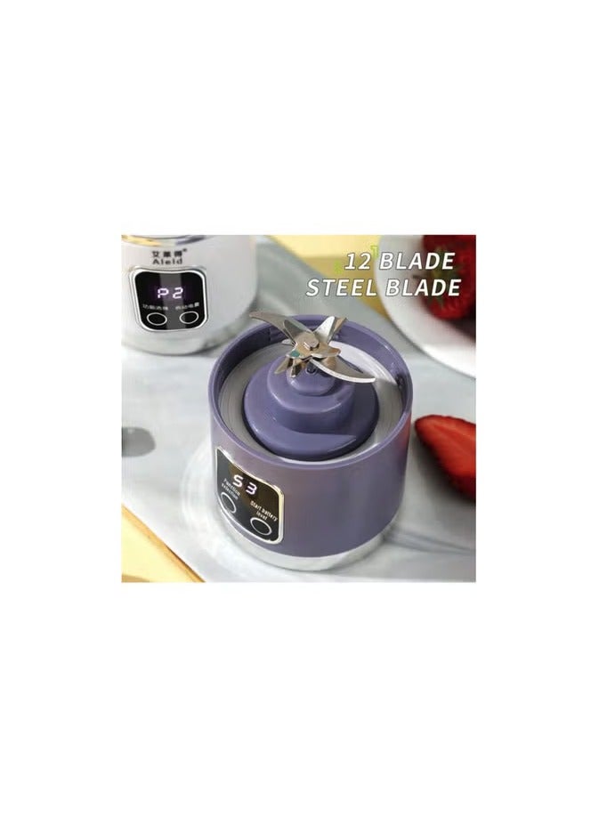 MOXOM HS-860 Portable Blender, Personal Blender, Fruit Blender, Leak Proof Juicer, safety approved, dual functional, charging display with rechargeable battery [1300mah], Ice Crusher with Stainless Steel Blades, home and outdoor. - Image 5