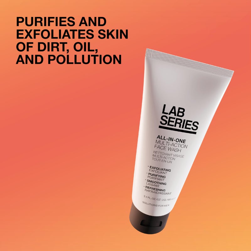 Lab Series غسول وجه متعدد الاستخدامات من لاب سيريز - مقشر وجه للرجال - ينظف وينقي البشرة - العناية بالبشرة للرجال، 3.4 أونصة سائلة - Image 2