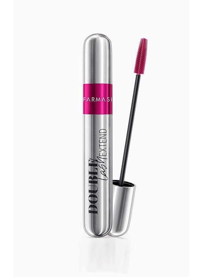 FARMASI Double Lash Extend Mascara, Eyelash Lengthening Applicator, Natural Lengthening and Thickening Effect No Clumping, Buildable, Defining, Curling, 0.41 fl. Oz / 12 ml (Black) - Image 1