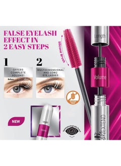 FARMASI FARMASI Double Lash Extend Mascara, Eyelash Lengthening Applicator, Natural Lengthening and Thickening Effect No Clumping, Buildable, Defining, Curling, 0.41 fl. Oz / 12 ml (Black)  - Image 4