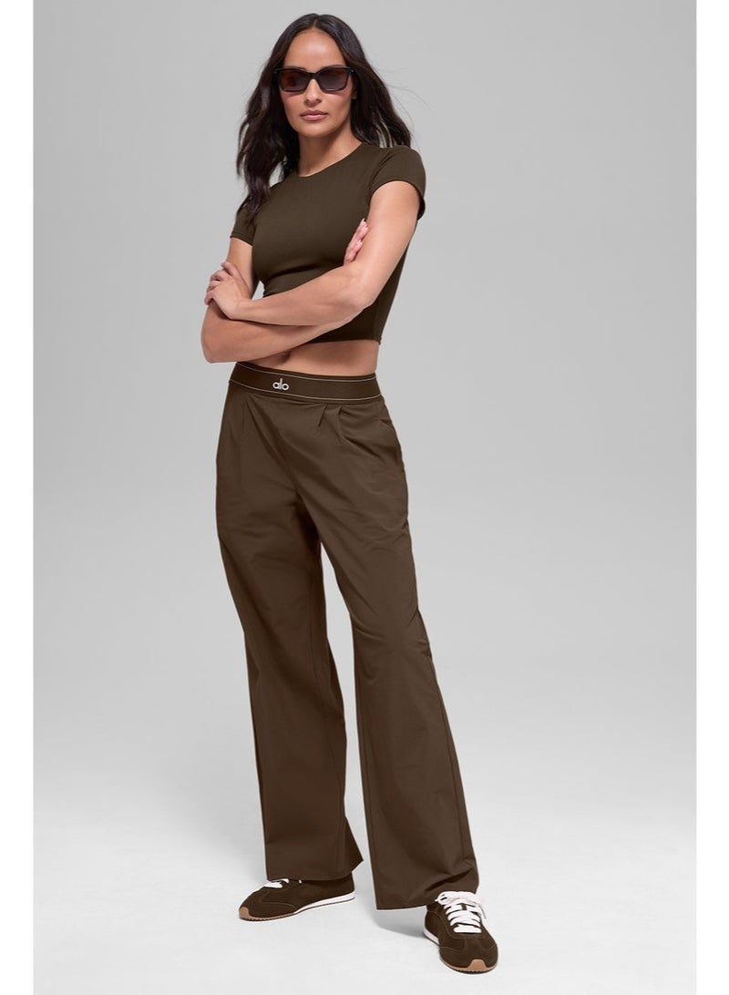 ALO Yoga Brown color high waist wide leg trousers - Image 3