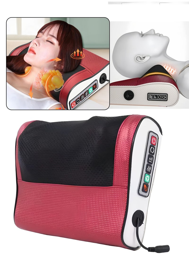 ليون هوم وسادة عنق للتدليك، مدلك الكتفين والظهر، مزود بوظيفة التدفئة، يساعد على استرخاء العضلات، مناسب للاستخدام المنزلي، كهدية للرجال أو النساء أو كبار السن. - Image 1