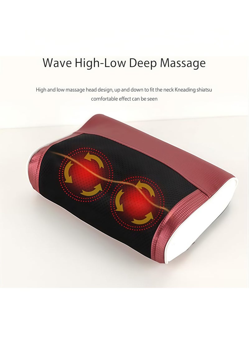 ليون هوم وسادة عنق للتدليك، مدلك الكتفين والظهر، مزود بوظيفة التدفئة، يساعد على استرخاء العضلات، مناسب للاستخدام المنزلي، كهدية للرجال أو النساء أو كبار السن. - Image 2