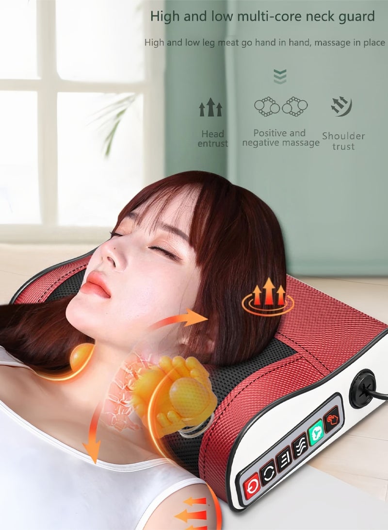 ليون هوم وسادة عنق للتدليك، مدلك الكتفين والظهر، مزود بوظيفة التدفئة، يساعد على استرخاء العضلات، مناسب للاستخدام المنزلي، كهدية للرجال أو النساء أو كبار السن. - Image 4