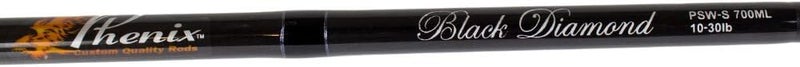 Phenix Rods Black Diamond Spinning  7  1 PC  1030 LB LINE RatingModerateFast Taper ActionFuji ALCONITE GuidesFuji DPS Reel SEATHYPALON  XWRAP Handle - Image 1