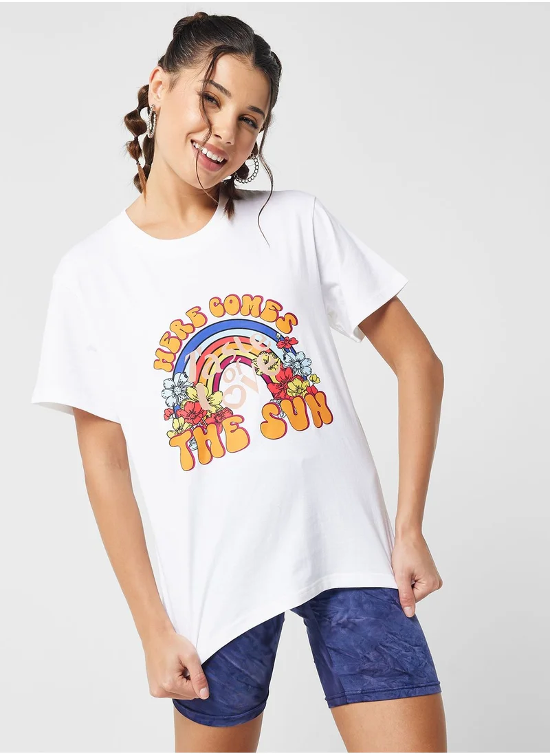 Ginger Oversized Graphic Print Tshirt