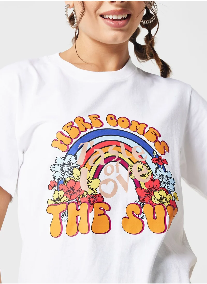 Ginger Oversized Graphic Print Tshirt