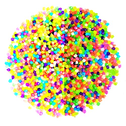 Abnaok Glow in The Dark Rocks 600PCS Glowing Rocks for Aquarium Decoration Outdoor Decor Garden Lawn Yard Walkway Fish Tank Pathway Driveway