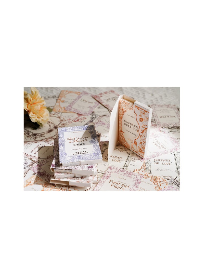 SYOSI 120 قطعة من اللوازم القديمة لتدوين الملاحظات الأوراق، زهور زخرفية لجعل دفاتر الملاحظات، ورق سميك مصغر للألبوم، فنون حرفية منزلية، ورقة زخرفية جمالية، مواد لكتاب القصاصات - Image 5