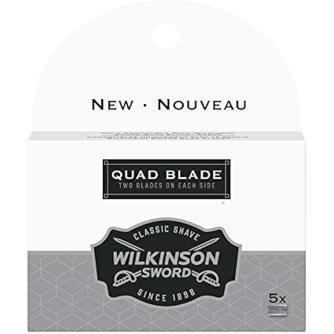 Wilkinson Sword Quad Blade Razor Blades Refills 5 CountPack of 1 - Image 1