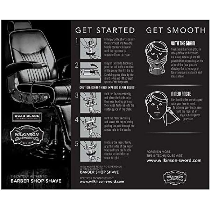 Wilkinson Sword Quad Blade Razor Blades Refills 5 CountPack of 1 - Image 3