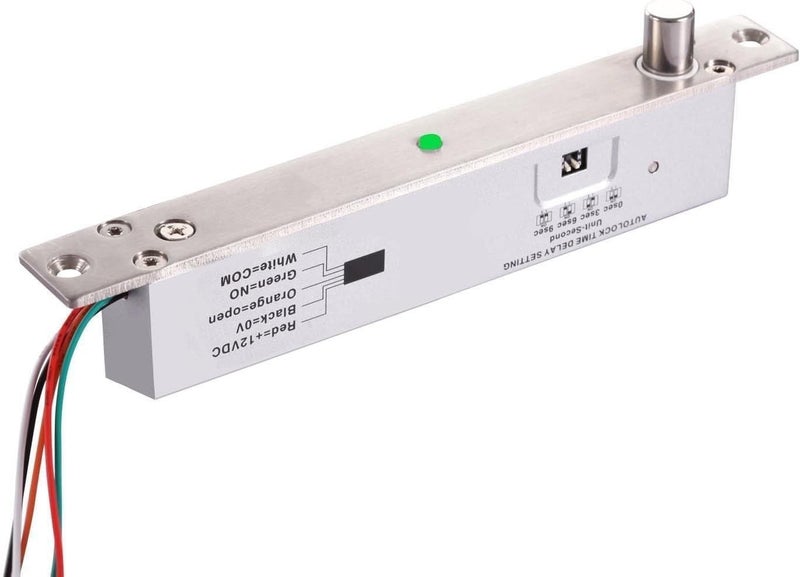 UHPPOTE Fail Secure DC12V Deadbolt Electric Drop Bolt Plug Narrow Door Lock Time Open Wire - Image 5