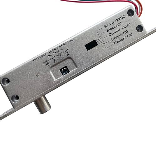 UHPPOTE Fail Secure DC12V Deadbolt Electric Drop Bolt Plug Narrow Door Lock Time Open Wire - Image 3