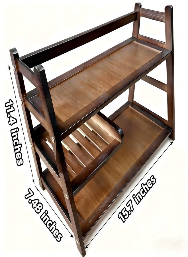 Lnncdsc Bamboo Matcha Station Organizer - Large Capacity 3-Tier Shelf, Easy to Install for Matcha and Coffee Bar Accessories, Perfect for Tea and Coffee Enthusiasts. (brown, large) - Image 3