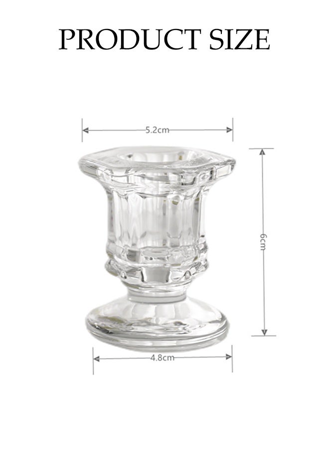 DUNISO 12Pcs Glass Candlestick Holders,Tapered Design for Wedding Celebration Tables, Anniversary Dinner Gatherings, Sophisticated Dining Room Displays and Any Special Occasion Decor - Image 2