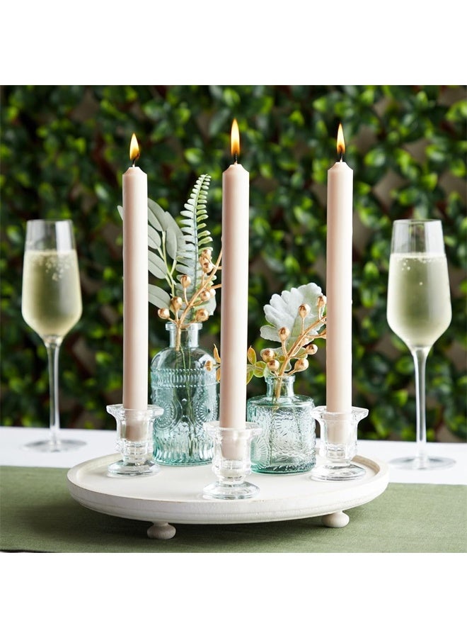 DUNISO 12Pcs Glass Candlestick Holders,Tapered Design for Wedding Celebration Tables, Anniversary Dinner Gatherings, Sophisticated Dining Room Displays and Any Special Occasion Decor - Image 4