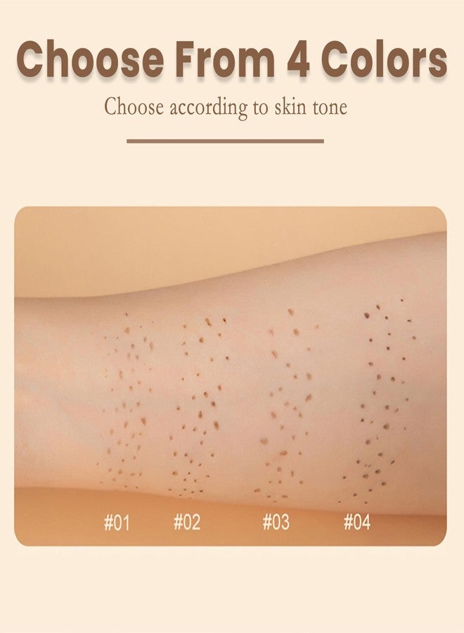 CLLFUU Freckle Pen,2 PCS Faux Freckle Stamp Waterproof,Fake Face Freckles Stain Makeup Long Lasting Quick Dry,Natural Lifelike Soft Dot Freck Pen 01-Light+02-Medium - Image 4