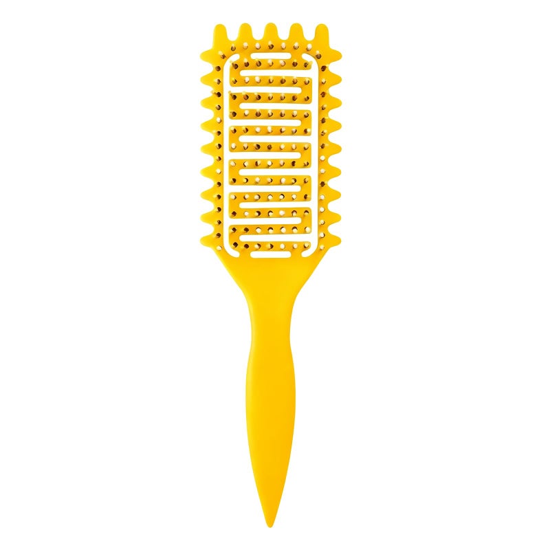 Yingbtr Curl Defining Brush,2024 Curly Hair Brush,Vented Hair Brush for Detangling, Shaping and Defining Curls For Women and Men Less Pulling (Yellow) - Image 1