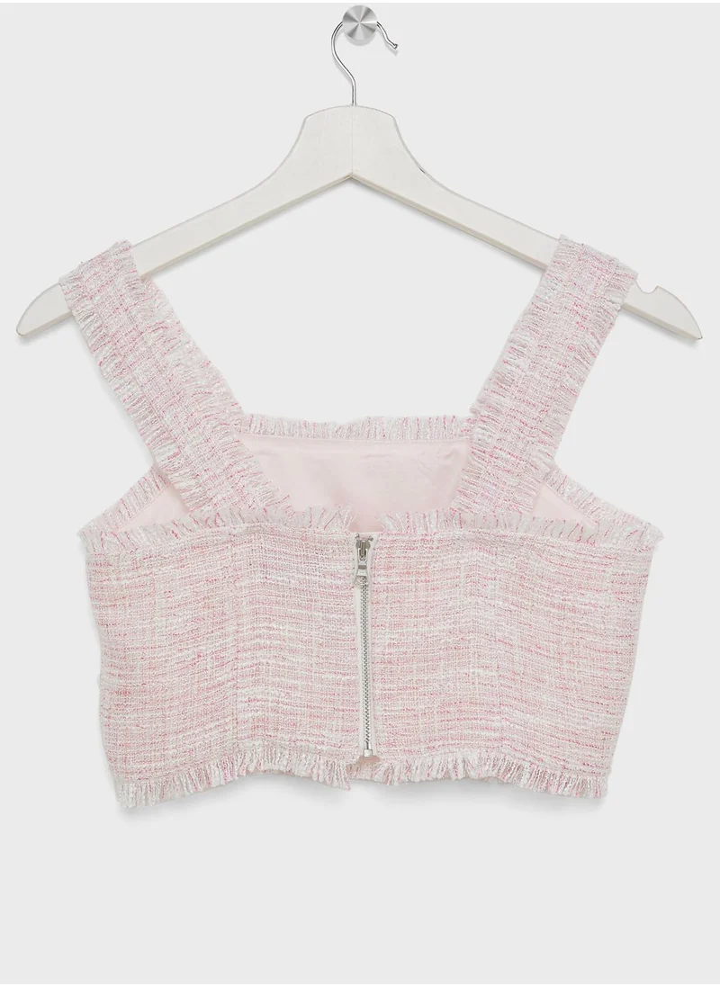 Bardot Junior Kids Gamela Boucle Top