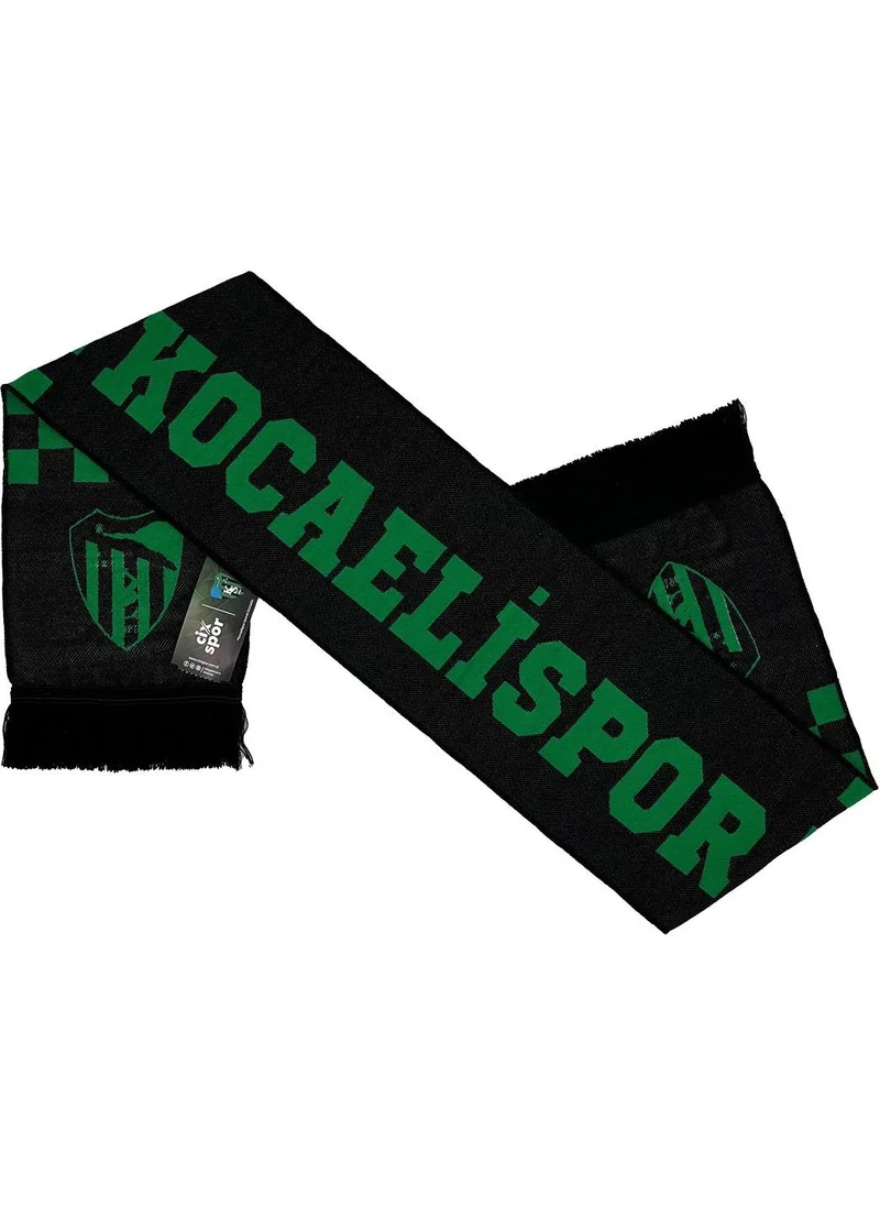 Kocaelispor Licensed Checkered Woven Scarf Green-Black