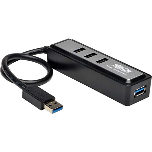 Tripp Lite 4-Port USB-A 3.0 Superspeed Mini Portable Hub with Built In Cable, USB Type-A (U360-004-MINI),Black - Image 4