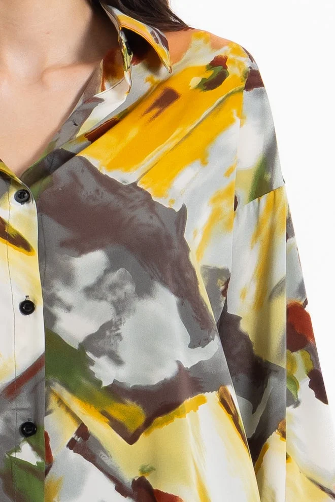 Shapes MULTICOLOUR LIGHTWEIGHT ABSTRACT PRINT SHIRT for Women | Best Price UAE