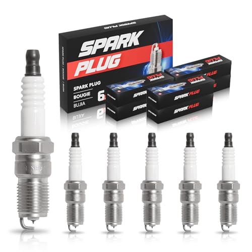 ENA مجموعة ENA من 6 شمعات إشعال بلاتينية 2000 2001 2002 2003 2004 2005 2006 2007 2008 2009 متوافقة مع ميركوري فورد إيسكيب فريستايل فيوجن موستانج توريز زيفير ميلان مونتيغو سابل V6 3.0L استبدال# SP433 - Image 1