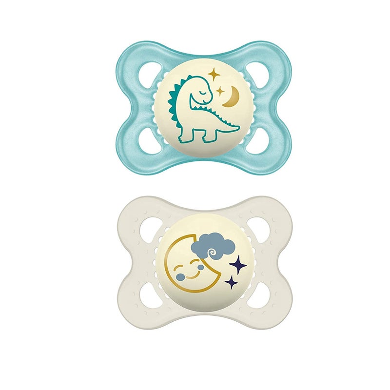 MAM Clear 0-6 Month Pacifiers Value Pack (3 Pack), 0-6 Months Baby Girl Pacifiers, Best Pacifier for Breastfed Babies - Image 1