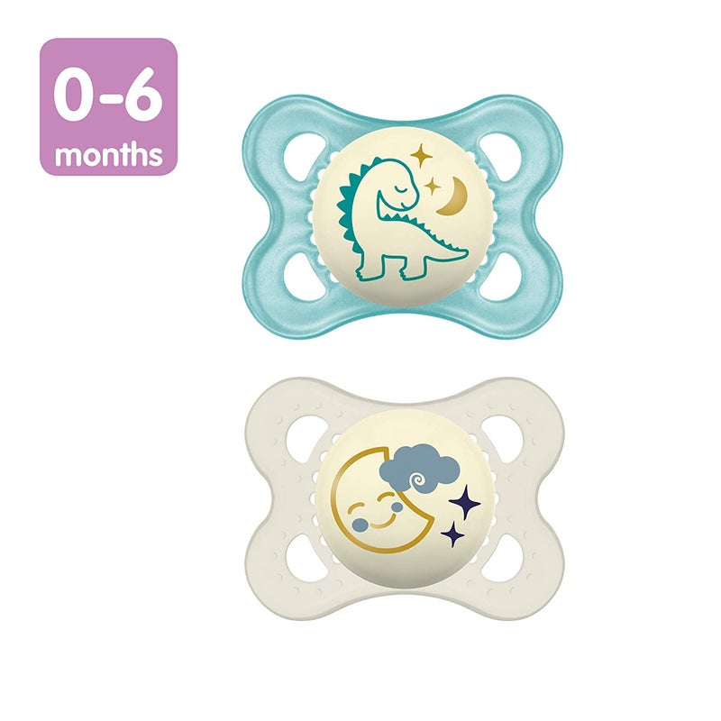 MAM Clear 0-6 Month Pacifiers Value Pack (3 Pack), 0-6 Months Baby Girl Pacifiers, Best Pacifier for Breastfed Babies - Image 2