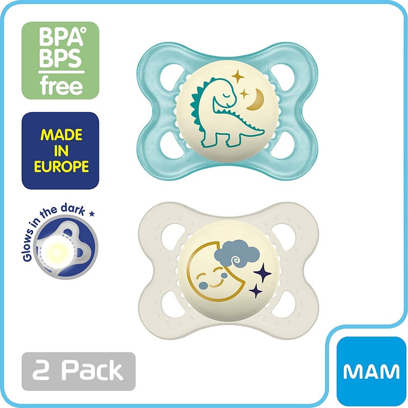 MAM Clear 0-6 Month Pacifiers Value Pack (3 Pack), 0-6 Months Baby Girl Pacifiers, Best Pacifier for Breastfed Babies - Image 3