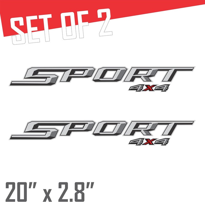 GOLD HOOK ملصقات Sport 4x4 لسيارة Ford F150 XLT (تشمل ممسحة، مجموعة من 2) (Sport 4x4) - Image 2
