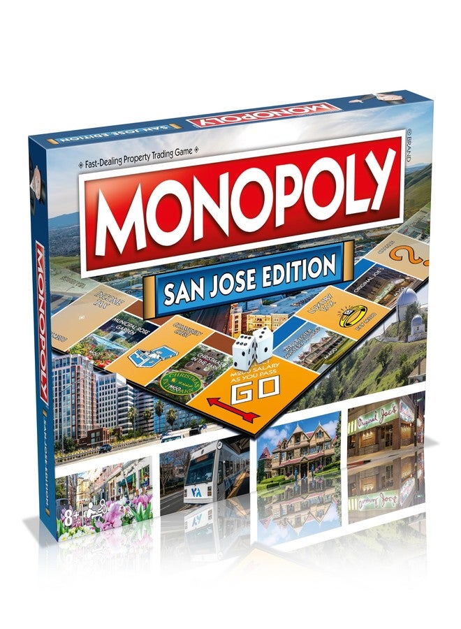 Top Trumps Monopoly Board Game San Jose Edition: 2-6 Players Family Board Games for Kids and Adults, Board Games for Kids 8 and up, for Kids and Adults, Ideal for Game Night - Image 1