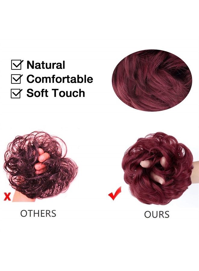 MORICA 1PCS Messy Hair Bun Hair Scrunchies Extension Curly Wavy Messy Synthetic Chignon for women Updo Hairpiece - Image 4