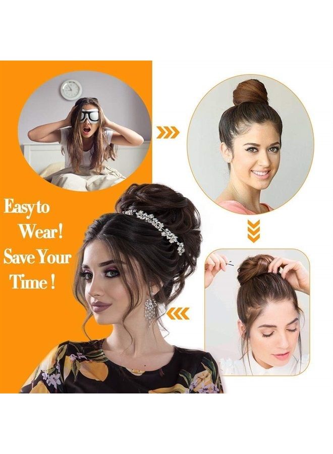MORICA 1PCS Messy Hair Bun Hair Scrunchies Extension Curly Wavy Messy Synthetic Chignon for women Updo Hairpiece - Image 5
