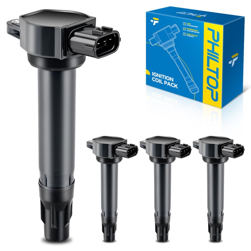 PHILTOP UF589 Ignition Coil Pack Set of 4 Compatible with Lancer 20082017 Outlander 20072016 Outlander Sport 20112017 20L 24L 30L