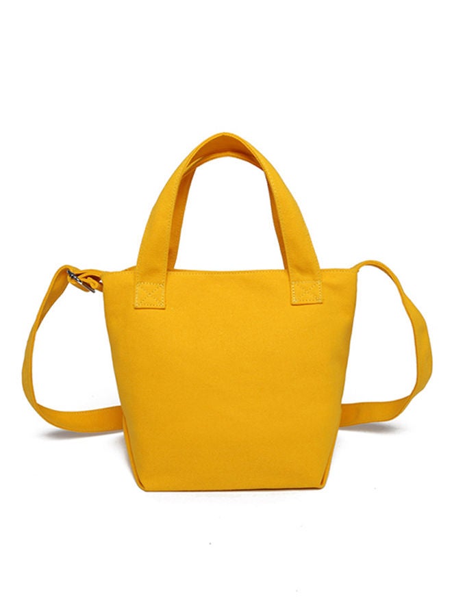 NIBEMINENT Adjustable Strap Canvas Shopper/Tote Yellow - Image 1