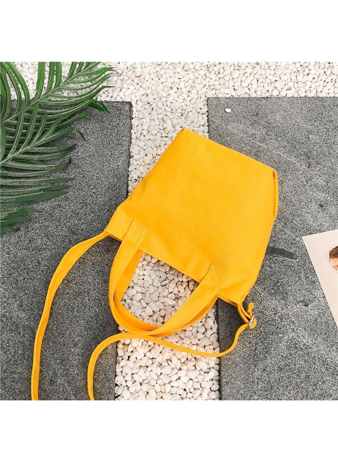 NIBEMINENT Adjustable Strap Canvas Shopper/Tote Yellow - Image 2