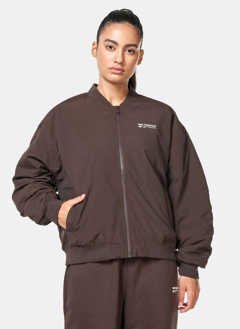 New Balance Women's Linear Heritage Bomber Jacket