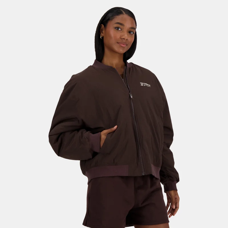 New Balance Women's Linear Heritage Bomber Jacket