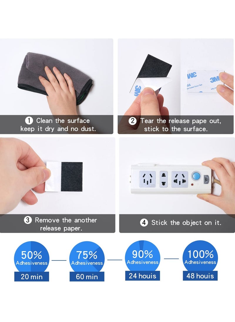 3M - 120Pcs Double Sided Foam Tape Strong Pad, Self-Adhesive Tape Include Square Round and Rectangular, Super-Sticky Adhesive Mounting Suitable for Walls and Door, Wood, Metals, Glass, Papers, White - Image 1