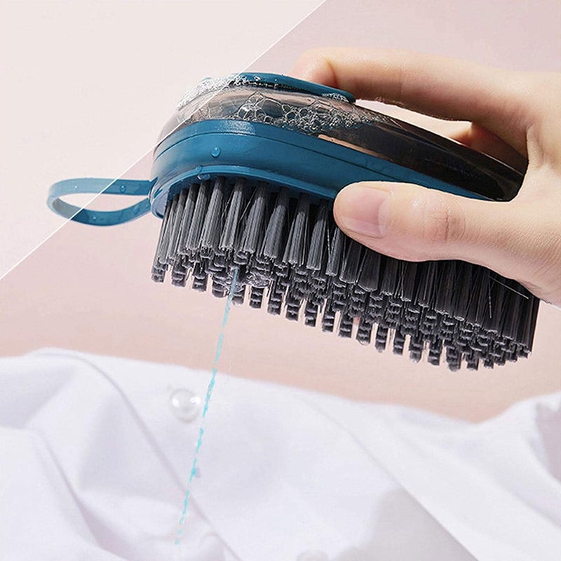 KITOOL 1PC Automatic Liquid Dispenser Cleaning Brush Blue Plastic Bristles Plastic Material Includes 1 Brush Recommended for Dishes Shoes Clothes Kitchen Surfaces - Image 3