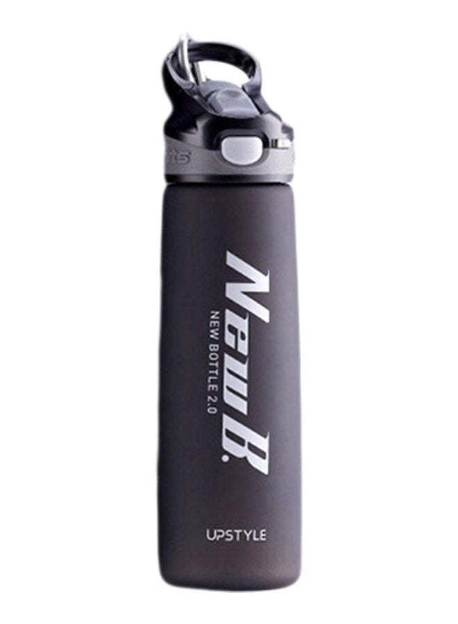 NIBEMINENT Outdoor Portable Water Bottle With Straw Black/White - Image 1