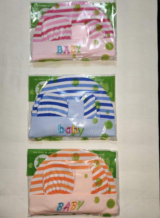 obbi Baby Hosiery Cap Booty and Mitten Set for Infants Combo Pack (Multicolor (Pack of 6), 0-3 Months) - Image 2