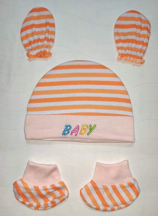 obbi Baby Hosiery Cap Booty and Mitten Set for Infants Combo Pack (Multicolor (Pack of 6), 0-3 Months) - Image 3