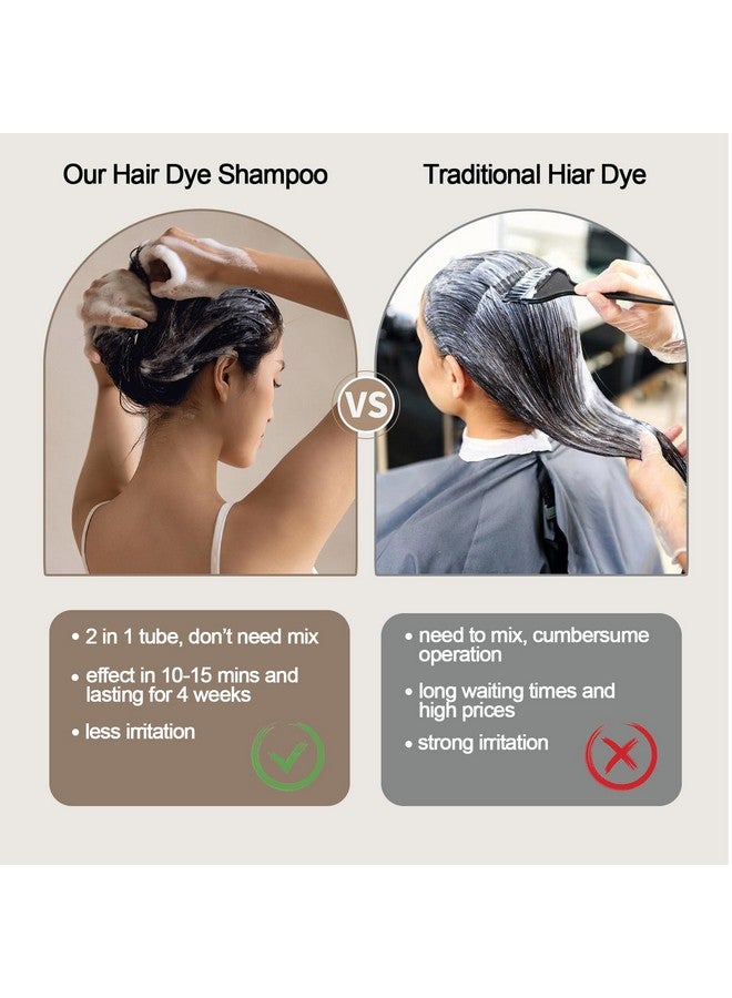 أغثيوف صبغة شعر بني فاتح، شامبو صبغ الشعر للرجال والنساء، شامبو لون الشعر للاستخدام المنزلي، شامبو بارا كاناس، شامبو صبغ الشعر 3 في 1، 16.9 أونصة سائلة (بني فاتح) - Image 3