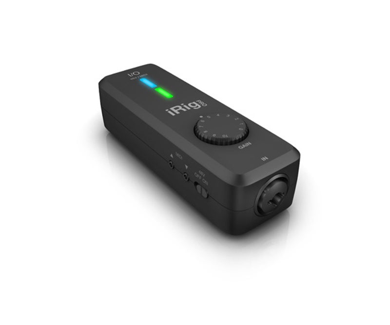 آي كي مالتيميديا IK Multimedia iRig Pro I/O واجهة صوت USB محمولة 2 مدخل/2 مخرج مع MIDI ومضخم ميكروفون XLR وإمداد طاقة وهمي 48 فولت لتسجيل الجيتار والصوت والبودكاست والبث المباشر - Image 4