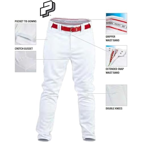 Rawlings | PRO 150 Series Baseball Pants | Youth XX|Large | Grey| Relaxed Fit - Image 3