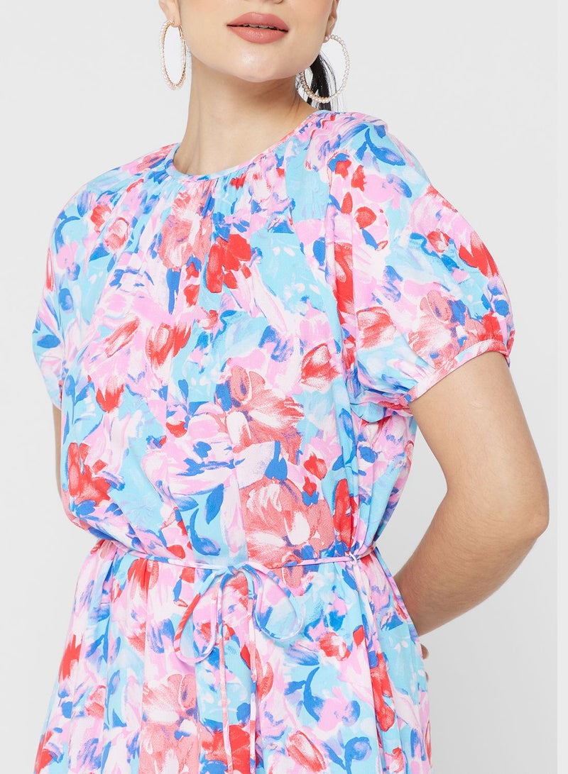 Floral Puff Sleeve Dress